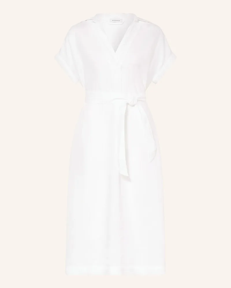 ROSSO35 Leinenkleid weiss Weiss