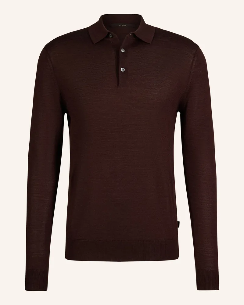 windsor. Strick-Poloshirt Nando rot Rot
