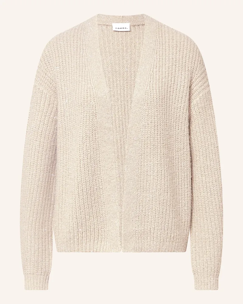 COMMA Strickhülle mit Glitzergarn Beige
