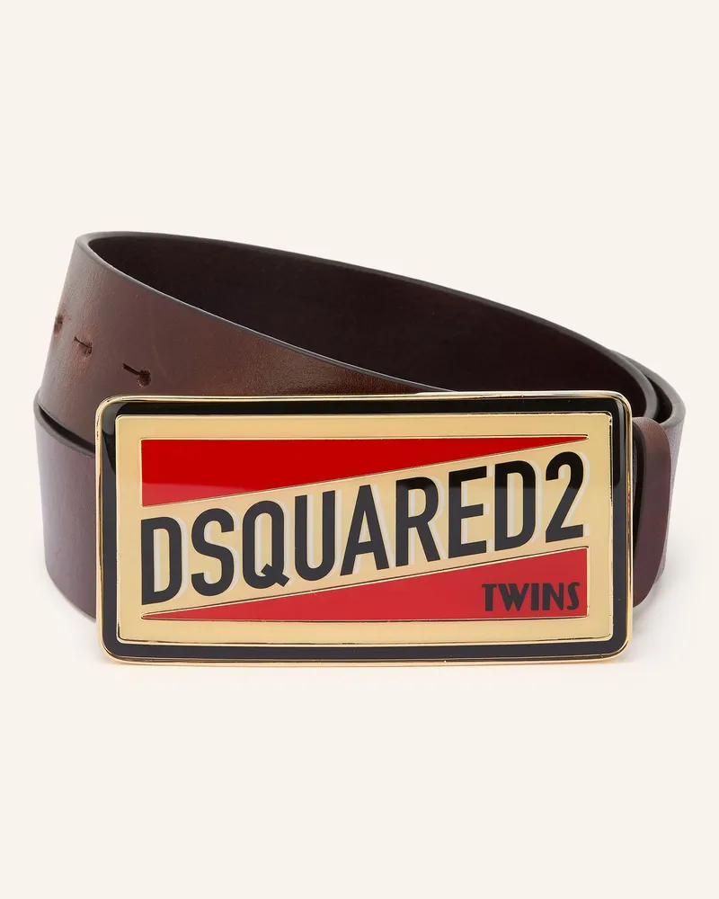 Dsquared2 Ledergürtel Dunkelbraun