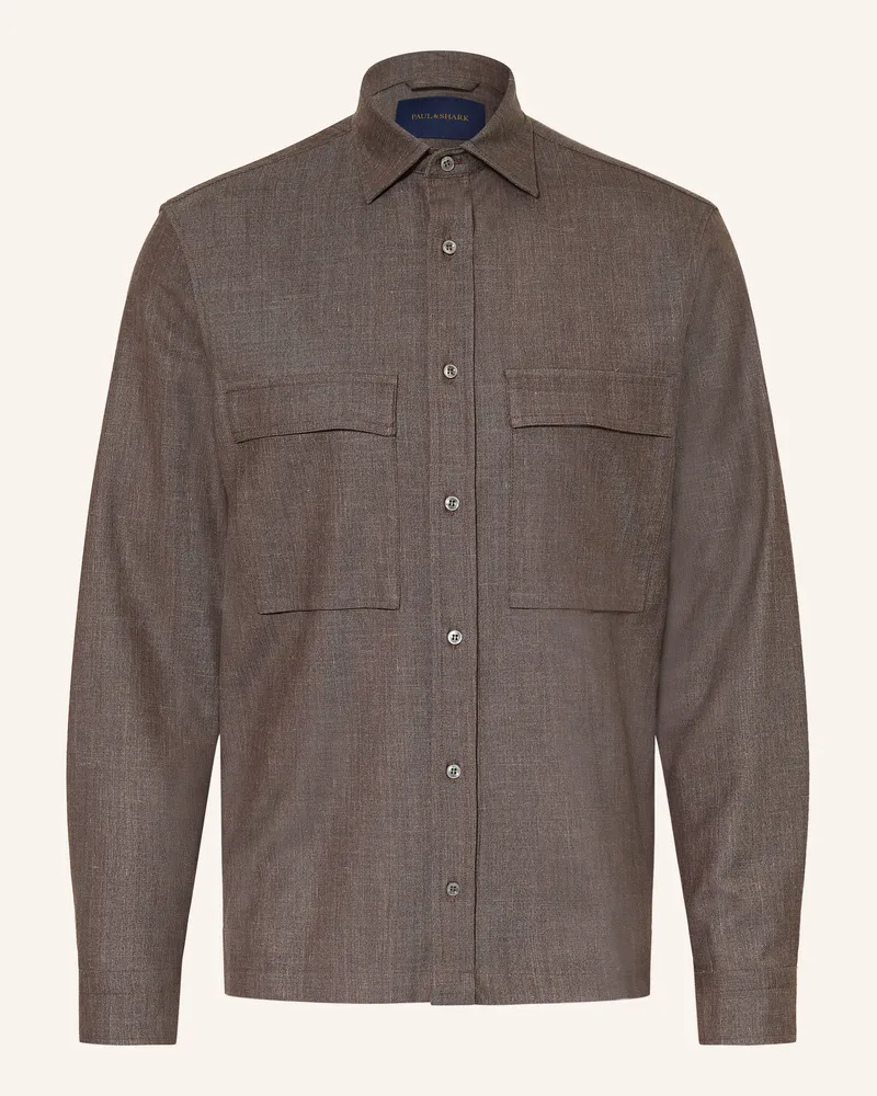 Paul & Shark Overshirt In Jeansoptik beige Taupe
