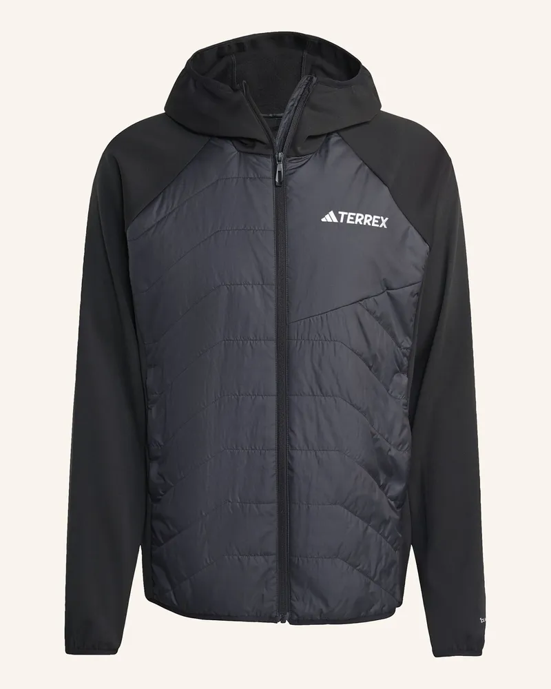 adidas TERREX MULTI CLIMAWARM ISOLIERENDE HYBRID-KAPUZENJACKE Schwarz