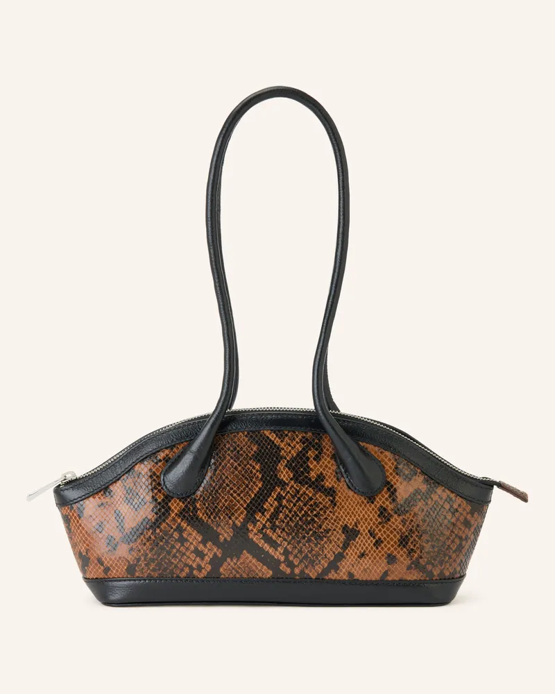 NÚNOO Schultertasche Ayo Medium braun Schwarz