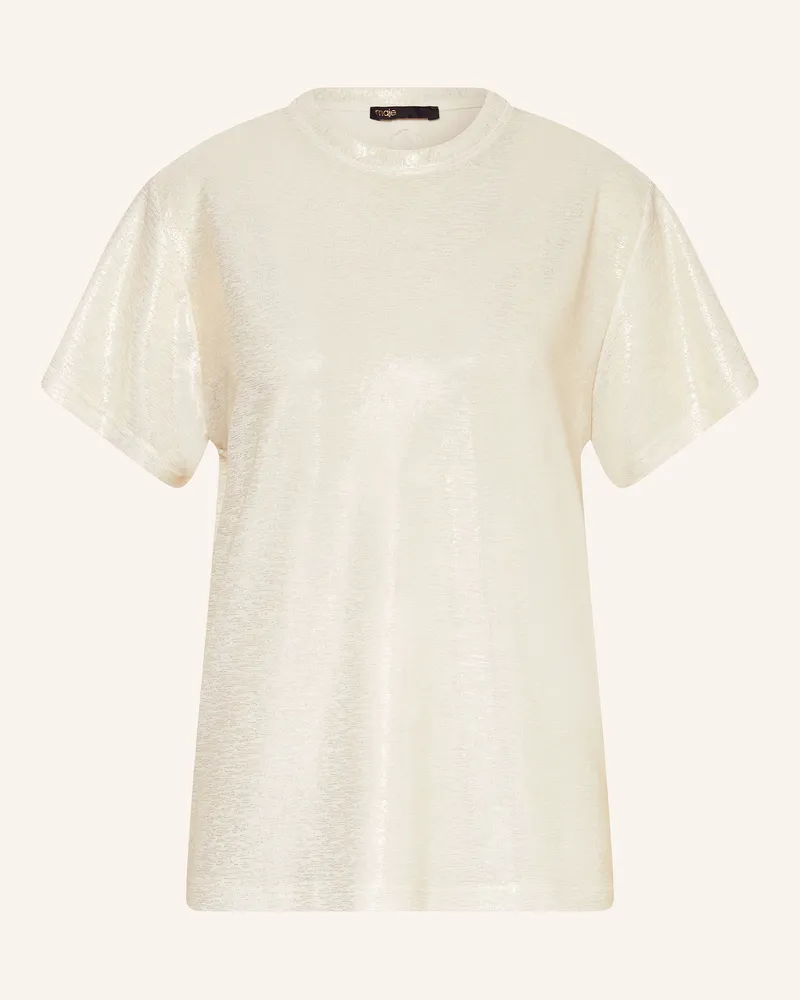 Maje T-Shirt schwarz Creme