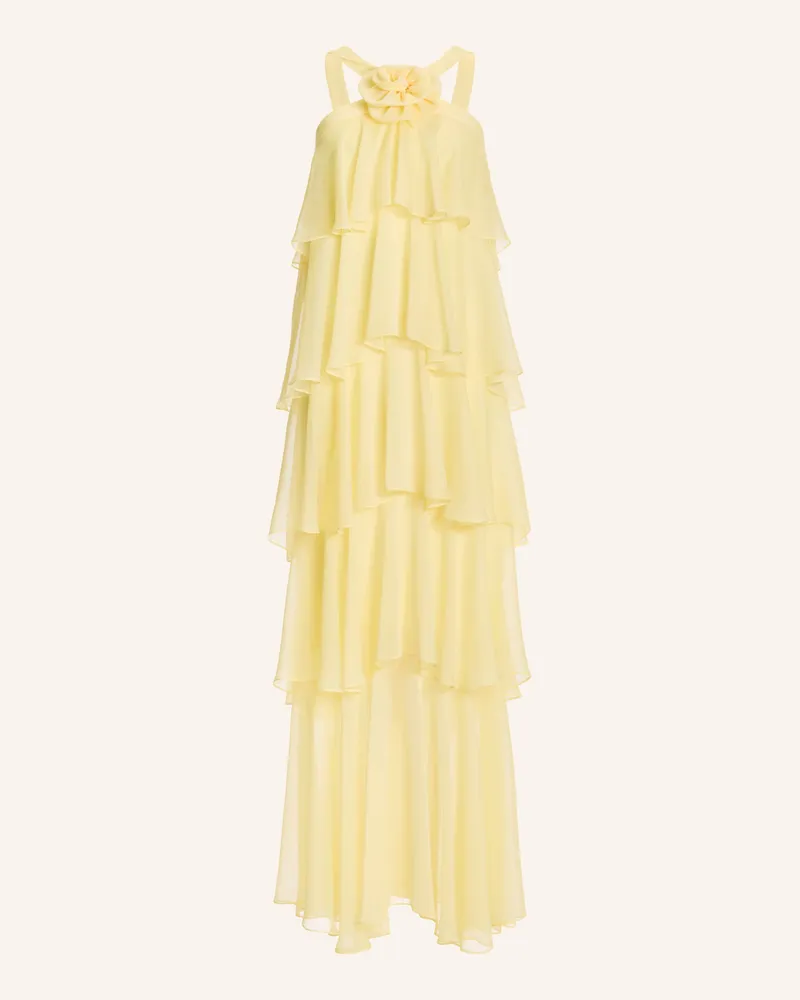 Swing Abendkleid Mit Volants gelb Gelb