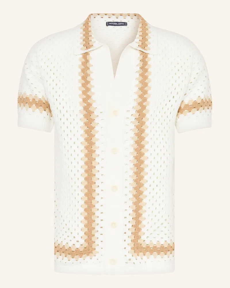 Frescobol Carioca Kurzarm-Hemd Pinto Comfort Fit weiss Weiss