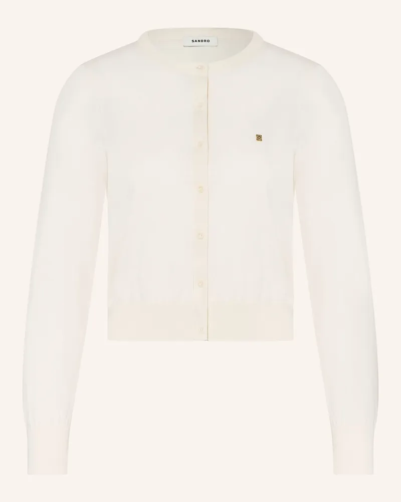 Sandro Strickjacke weiss Ecru