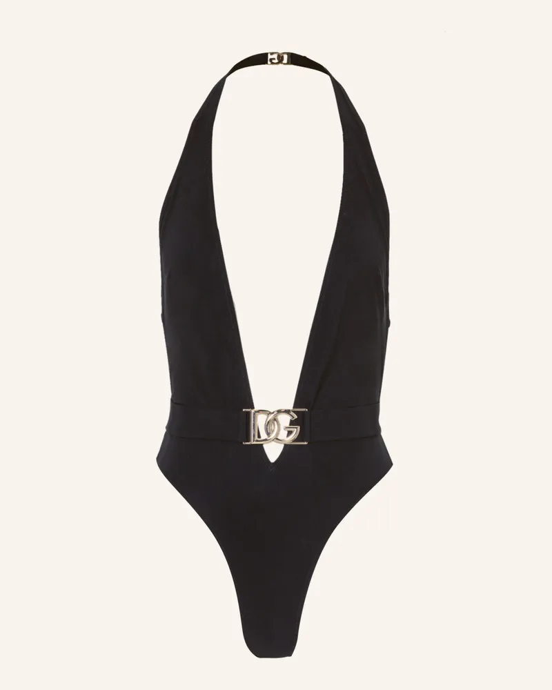 Dolce & Gabbana Neckholder-Badeanzug Schwarz