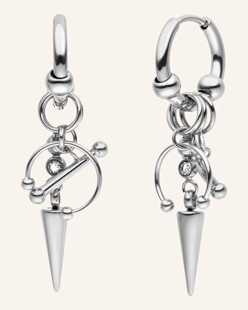 Liebeskind Creolen  Aus  Edelstahl silber Silber