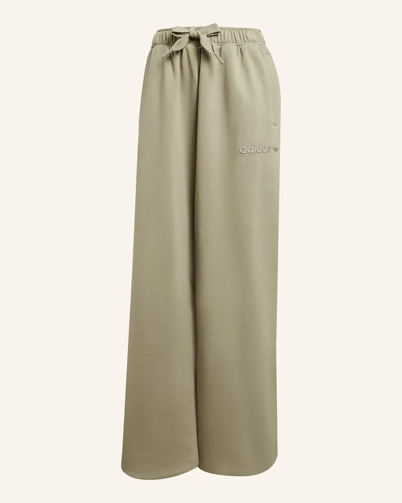 adidas ESSENTIALS LINEAR OVERSIZED JOGGINGHOSE Silber