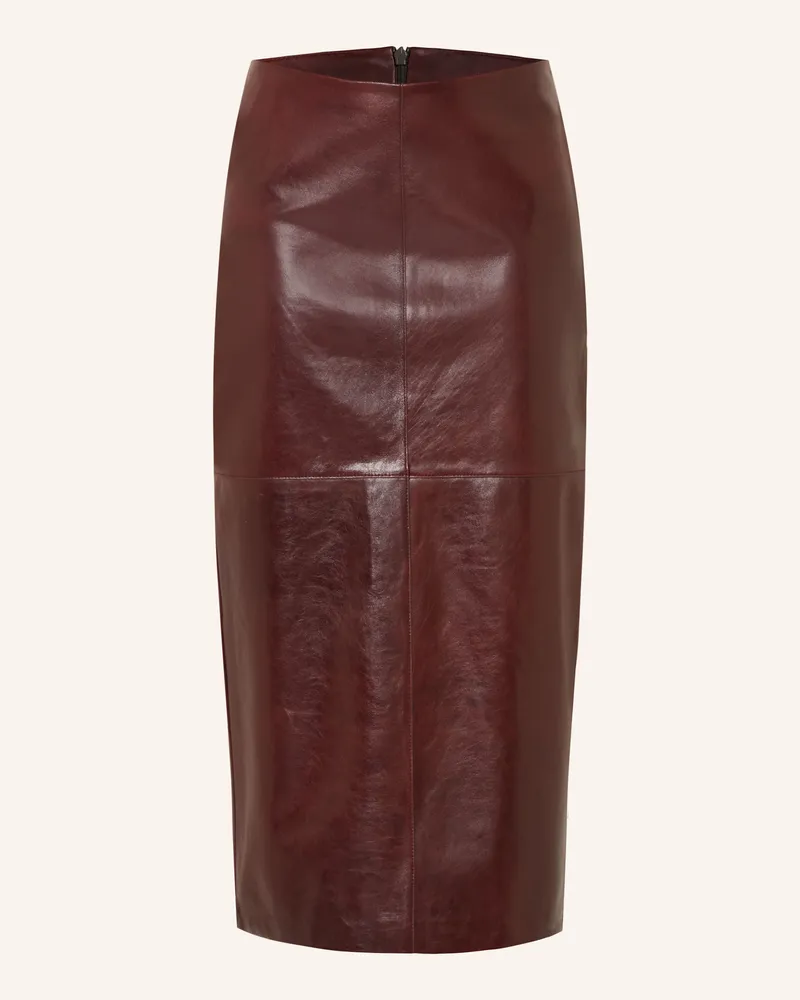 SPORTMAX Lederrock AFA Dunkelrot