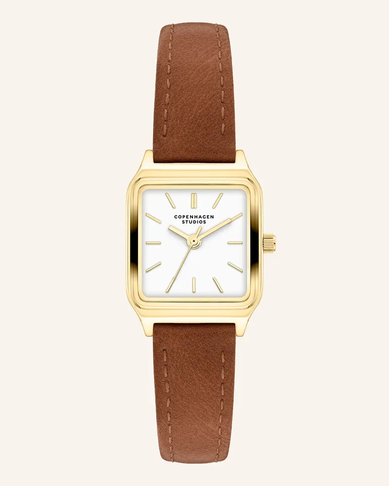Copenhagen Armbanduhr  Aus  Edelstahl braun Braun
