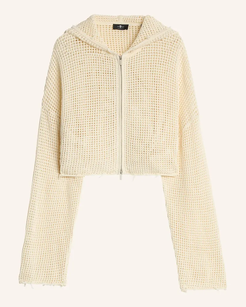 7 for all mankind CROPPED Hoodie Ecru