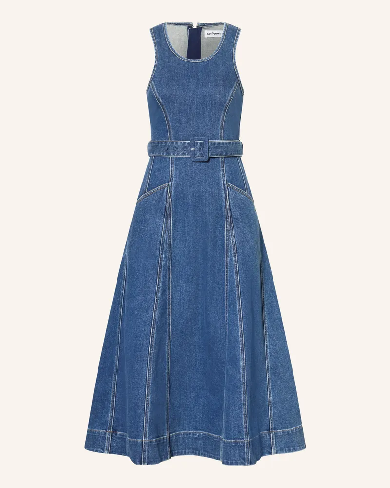 Self-Portrait Jeanskleid blau Blau