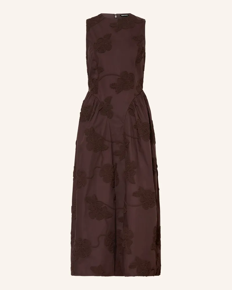 ROTATE Birger Christensen Kleid Dunkelbraun
