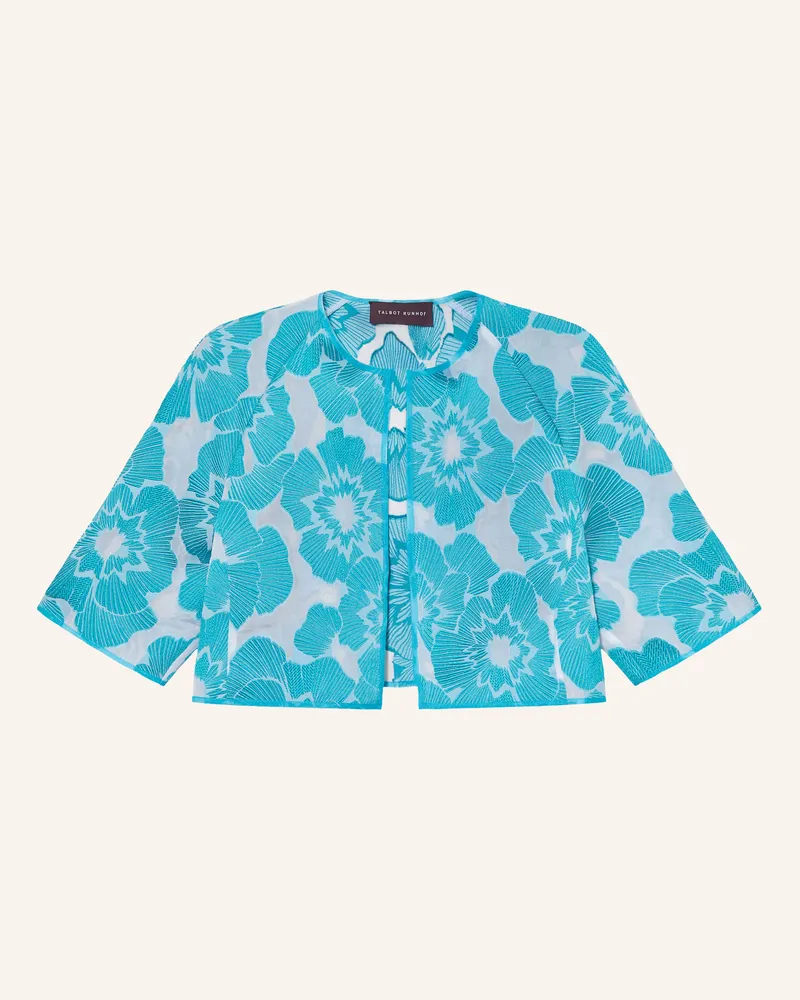 Talbot Runhof Jacquard-Bolero blau Türkis