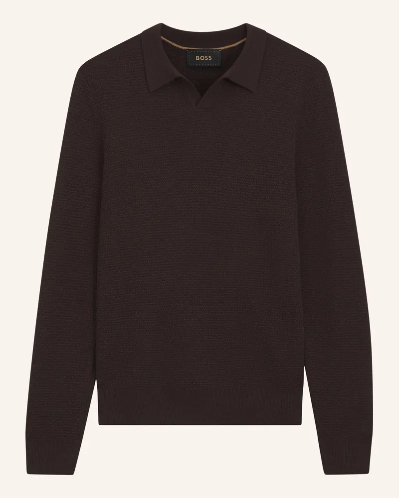 HUGO BOSS Pullover Filo Relaxed Fit braun Braun