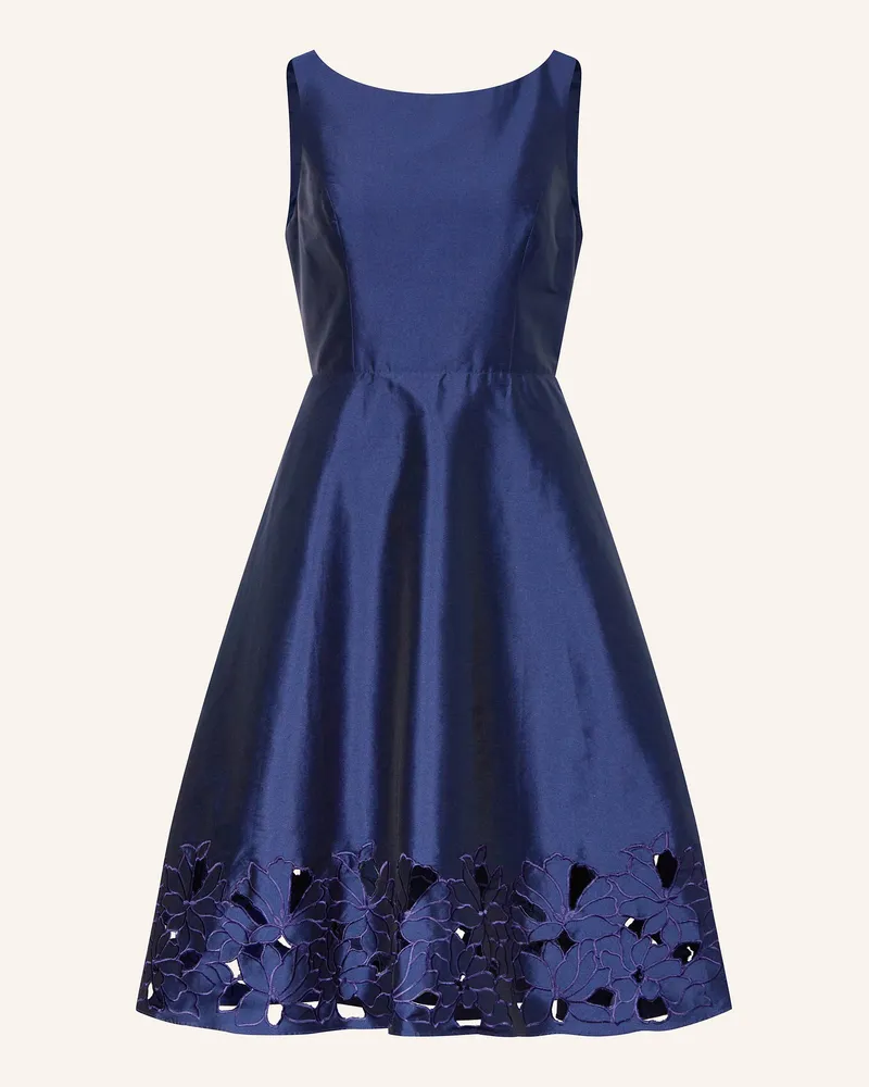 Adrianna Papell Kleid mit Lochspitze Dunkelblau