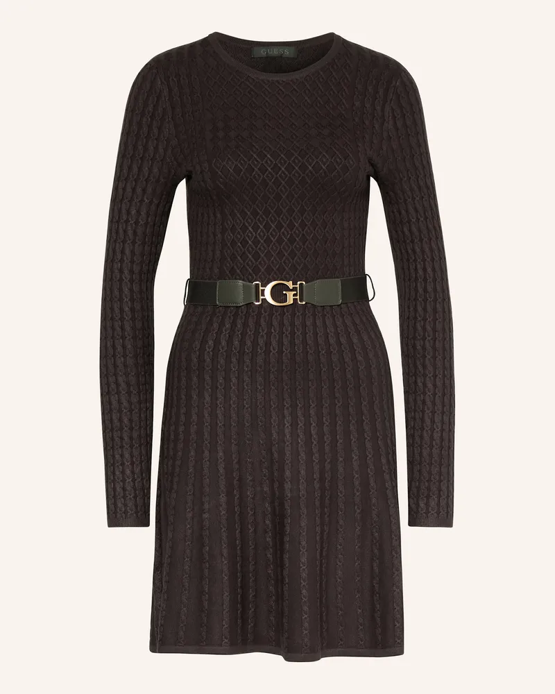 Guess Strickkleid Dunkelbraun