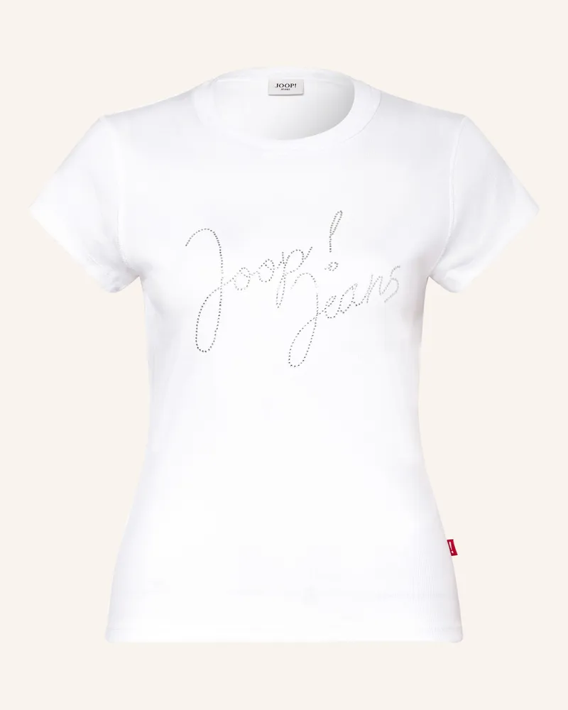 JOOP! T-Shirt Tineta Mit Schmucksteinen weiss Weiss