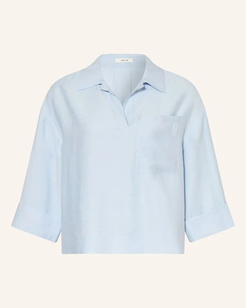 OPUS Blusenshirt Felmara Mit 3/4-Arm blau Hellblau