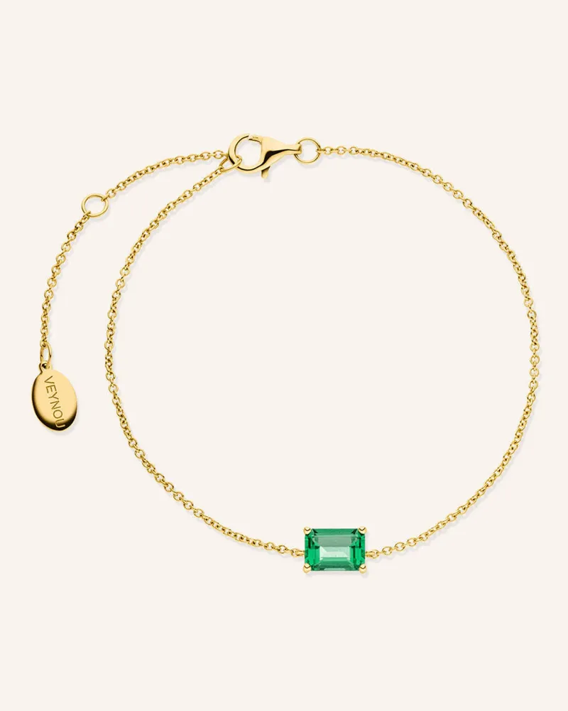 VEYNOU Armband EDEN aus 14 Karat Gelbgold mit Smaragd Gold