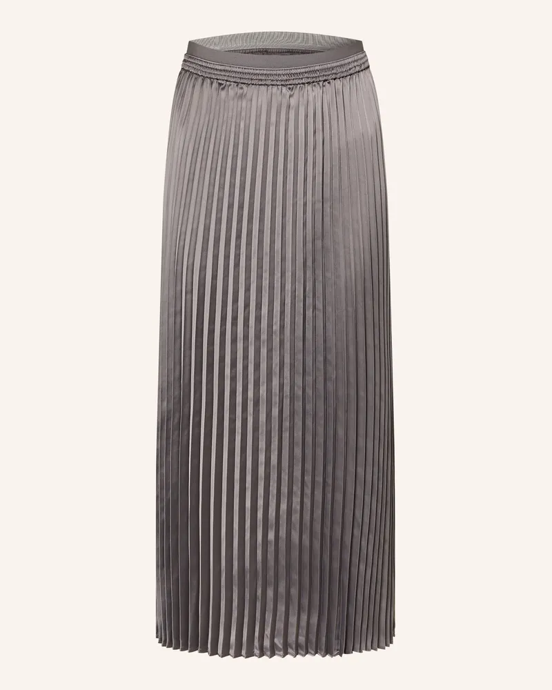 S.Oliver Satinrock Mit Plissees grau Grau