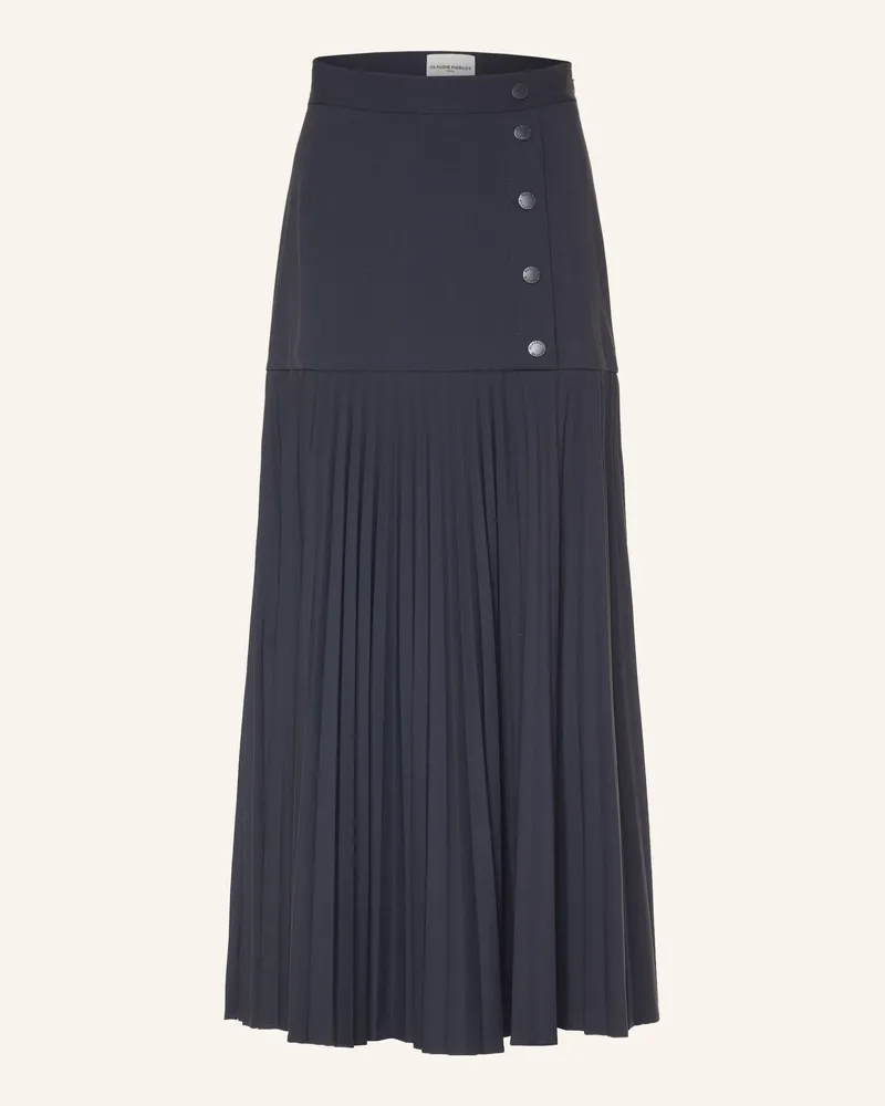 Claudie Pierlot Rock Mit Plissees blau Dunkelblau