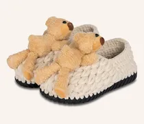 Pantoffeln Pantoffel Teddy Bear beige