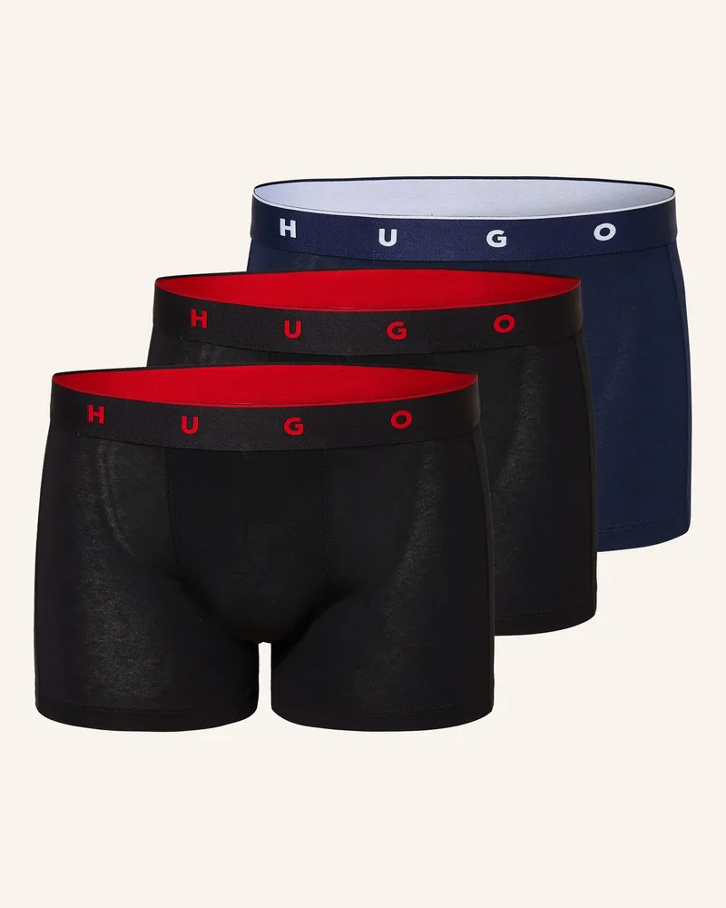 HUGO BOSS 3er-Pack Boxershorts blau Schwarz