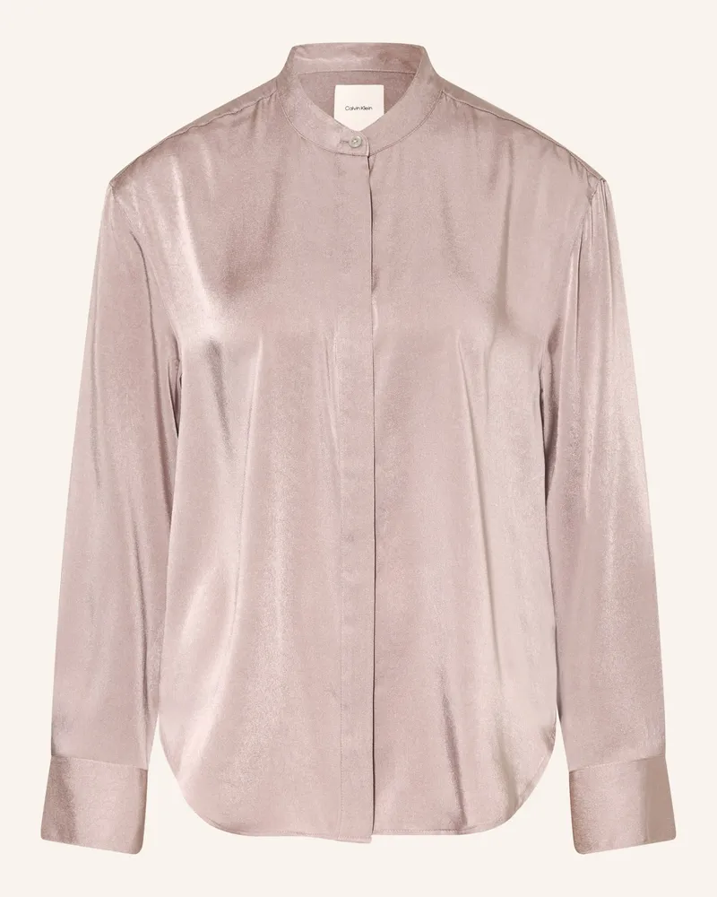 Calvin Klein Satinbluse beige Taupe