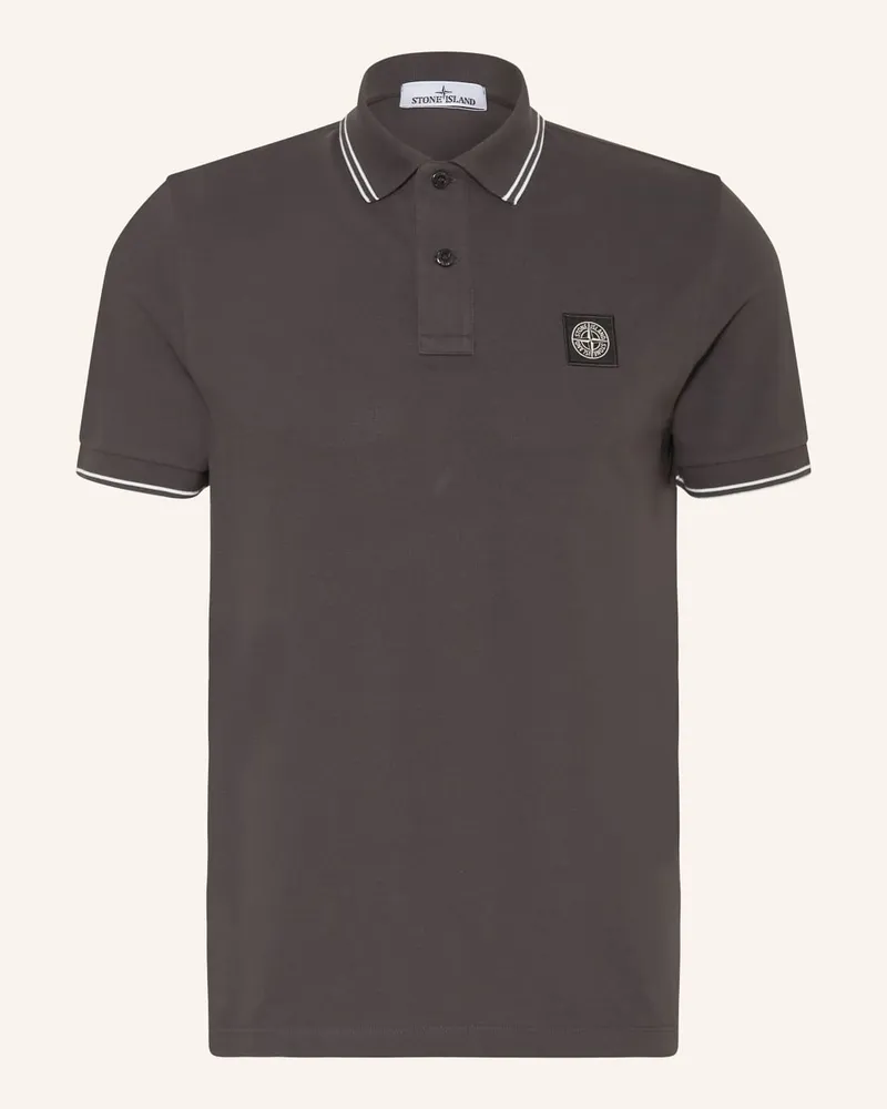 Stone Island Piqué-Poloshirt Grau