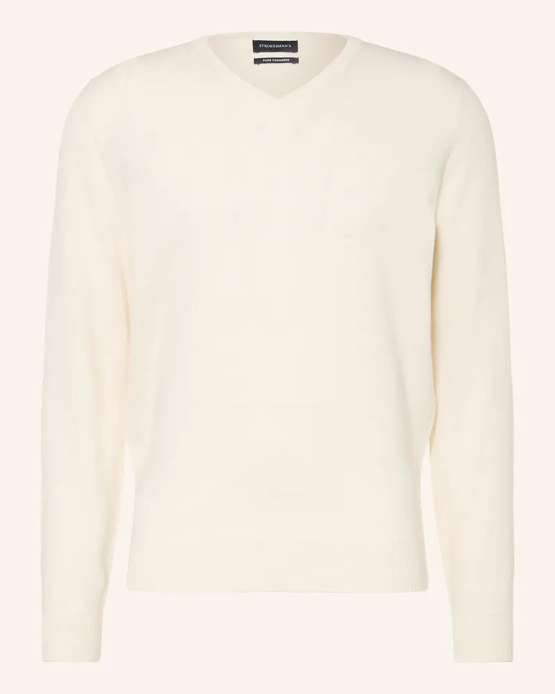 Strokesman's Strokesman Cashmere-Pullover weiss Ecru