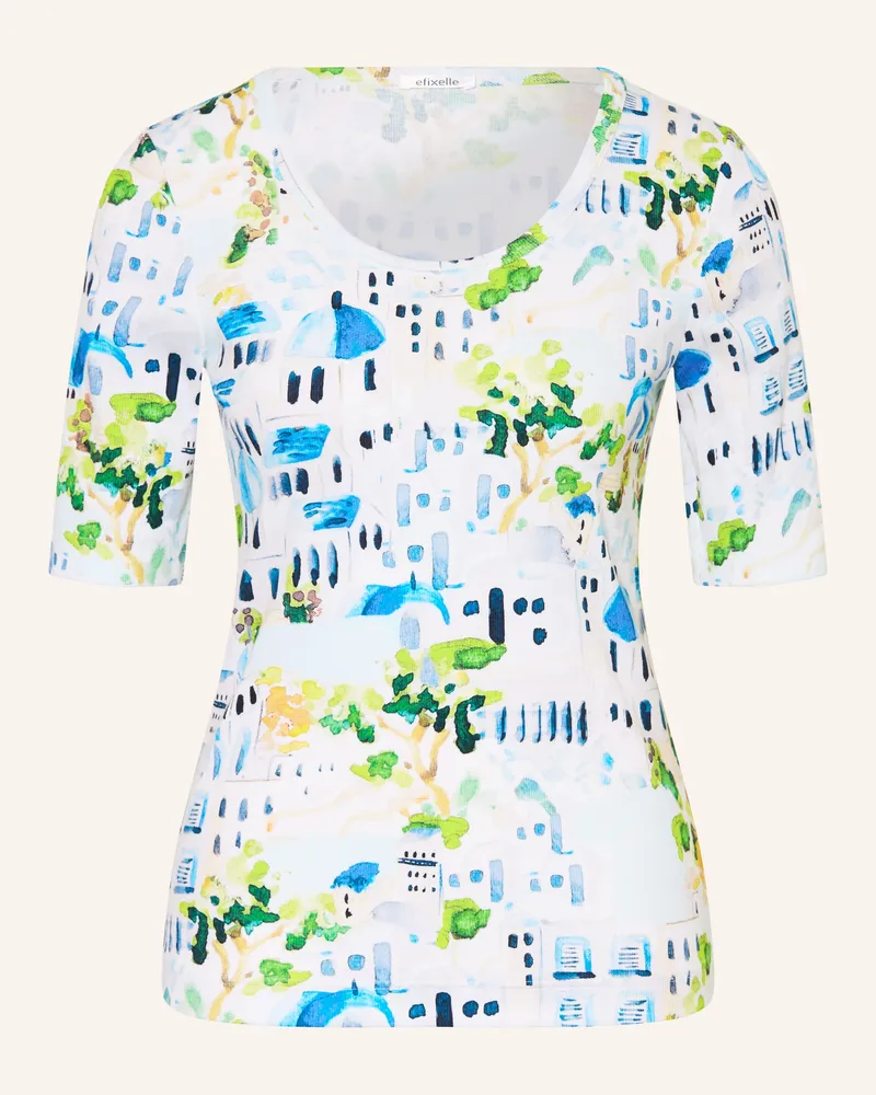 Efixelle T-Shirt blau Creme