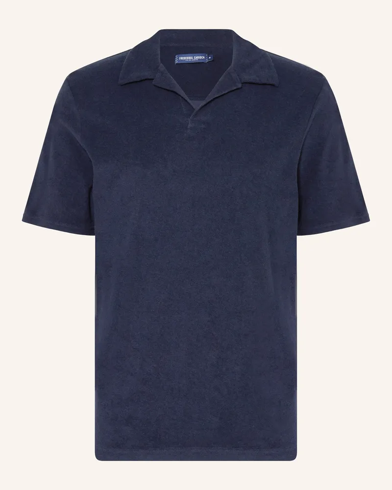Frescobol Carioca Frottee-Poloshirt FAUSTINO Dunkelblau