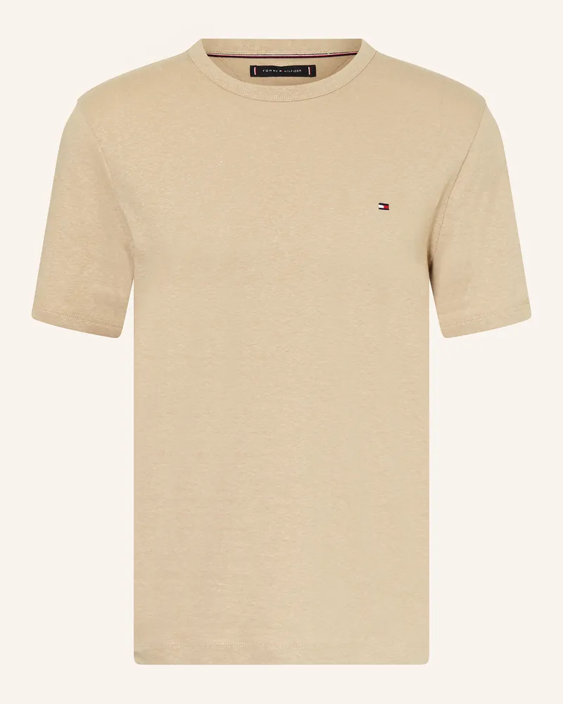 Tommy Hilfiger T-Shirt mit Leinen Beige