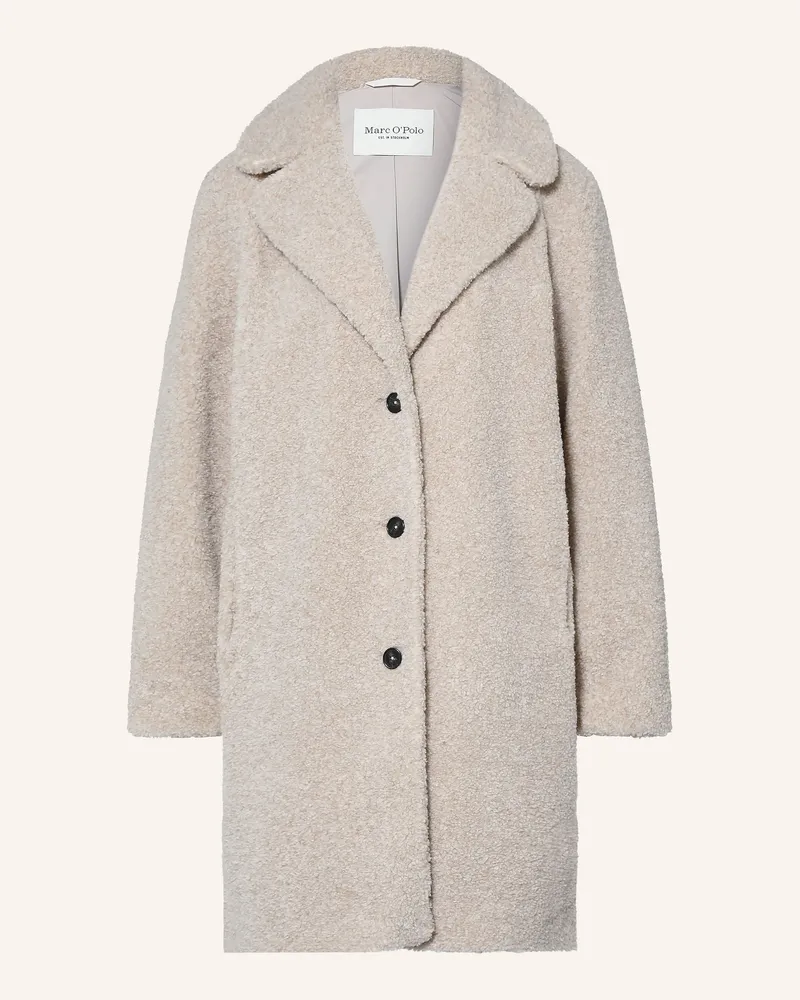 Marc O'Polo Teddyfell-Mantel beige Creme