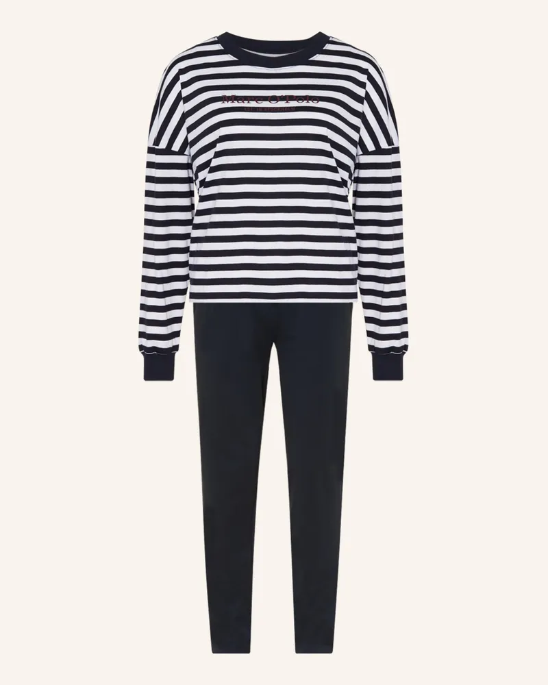 Marc O'Polo Schlafanzug Dunkelblau