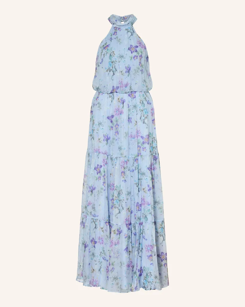 Swing Abendkleid Mit Glitzergarn blau Hellblau