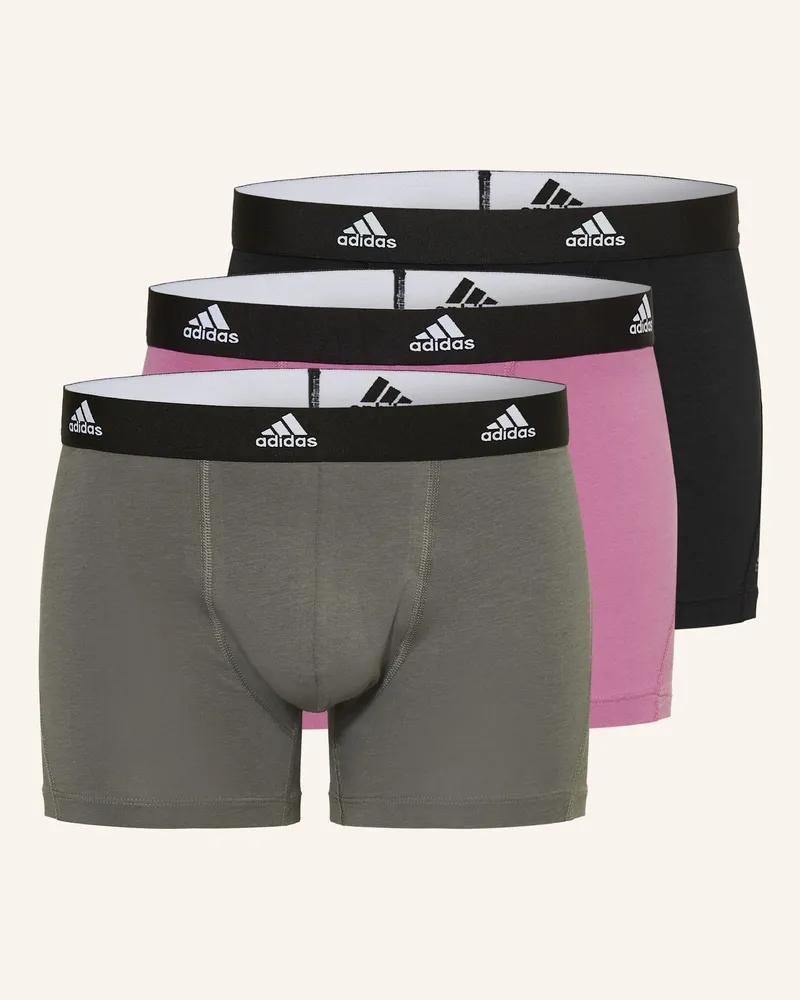 adidas 3er-Pack Boxershorts ACTIVE FLEX COTTON Schwarz