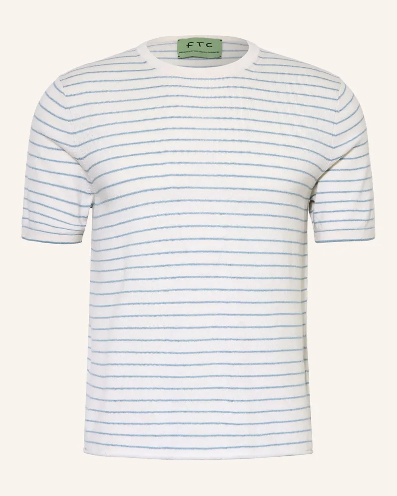 FTC Cashmere Strickshirt blau Weiss