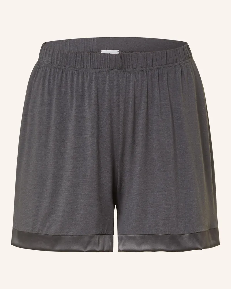 Mey Schlafshorts Serie Pure Chic grau Dunkelgrau