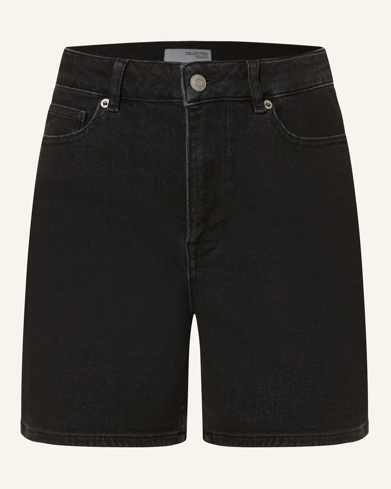 Selected Jeansshorts schwarz Black