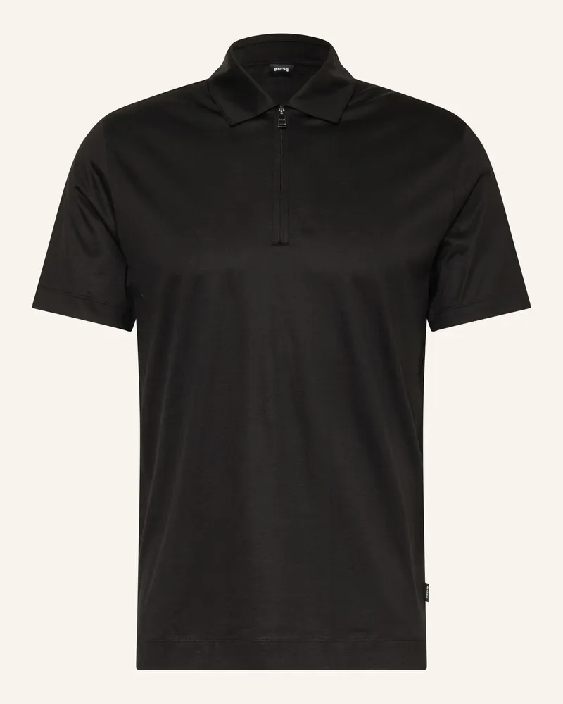 HUGO BOSS Jersey-Poloshirt Paras schwarz Schwarz