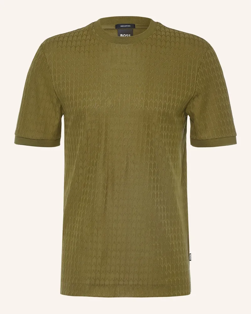 HUGO BOSS T-Shirt Thompson gruen Oliv