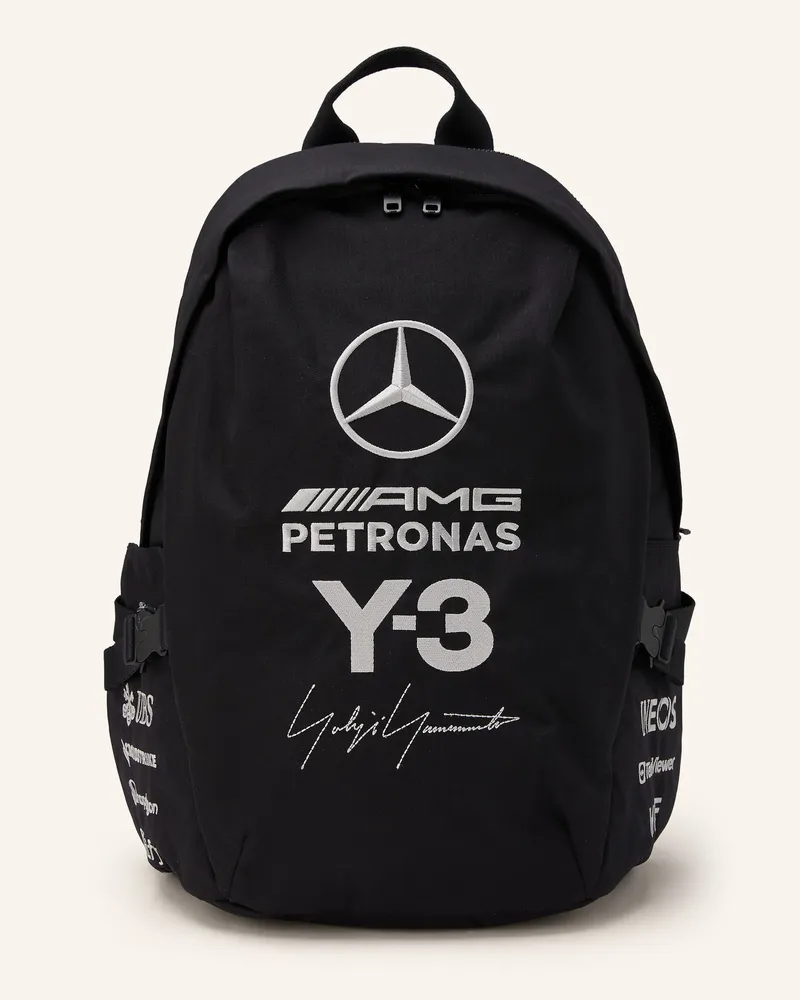 Y-3 Rucksack Mercedes - Amg Petronas Formula One Mit Laptop-Fach schwarz Schwarz