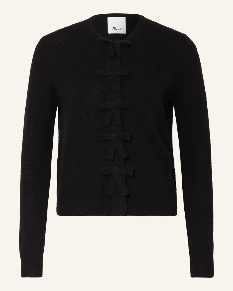 ALLUDE Strickjacke aus Cashmere Schwarz