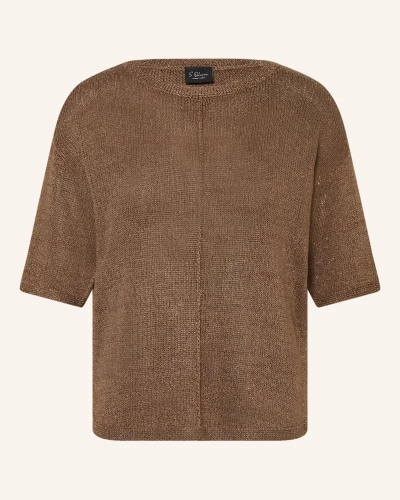 S.Oliver Strickshirt Mit Glitzergarn braun Braun