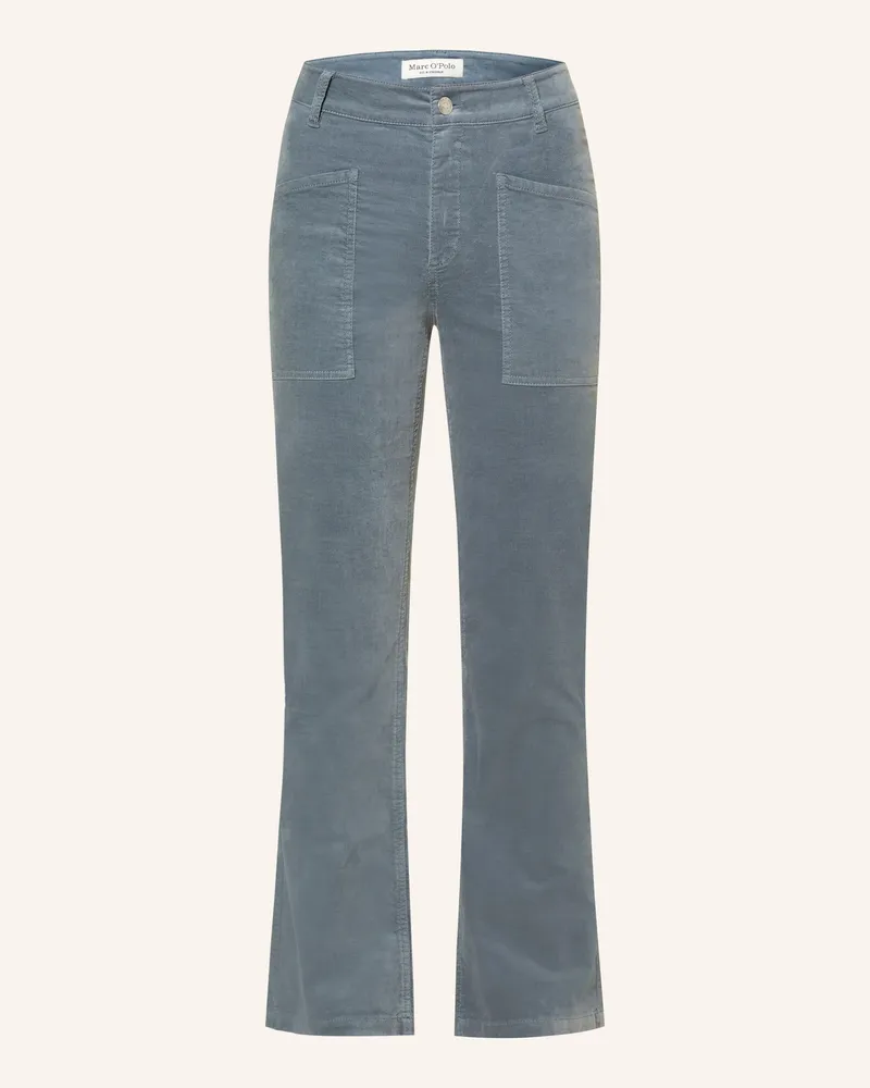 Marc O'Polo Bootcut-Hose Kiruna Aus Samt blau Blaugrau