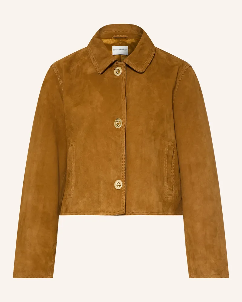 Claudie Pierlot Lederjacke beige Cognac